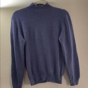 Charter Club 100% 2ply cashmere Turtleneck Sweater periwinkle lavender M